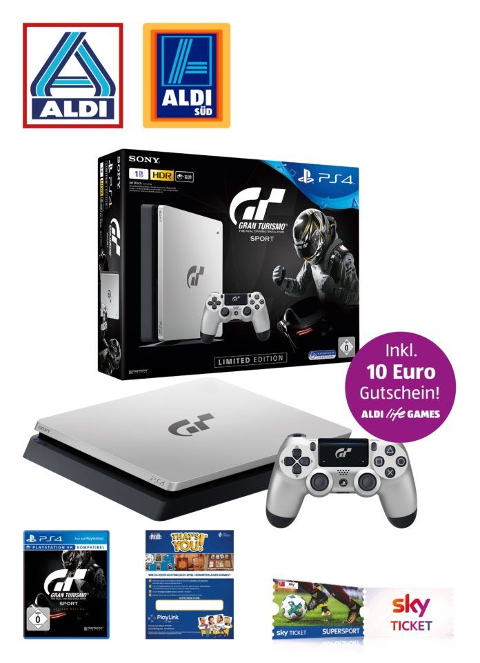 Exklusiv bei ALDI: PlayStation 4 in der „Gran Turismo Sport Limited Edition“ ©ALDI SÜD